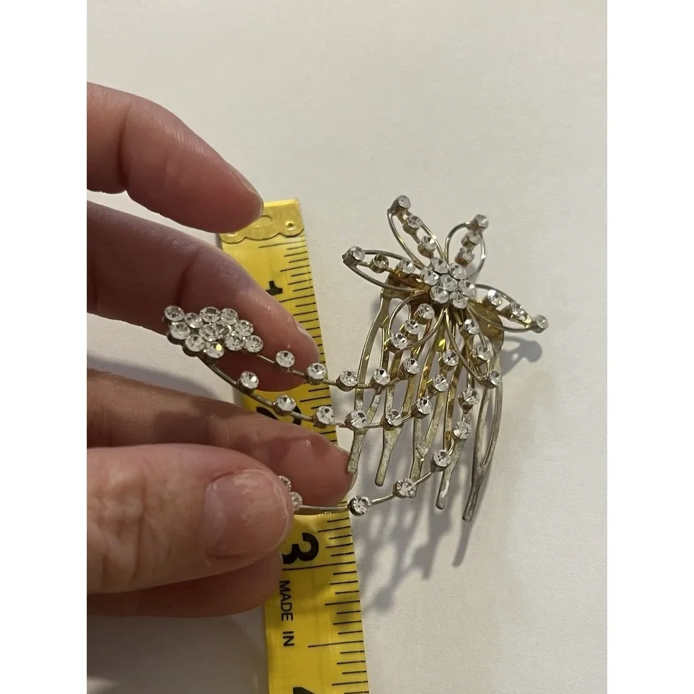 Vintage Hair Comb Pin Accessories Hair Decoration Gold Tone Retro Wedding Star